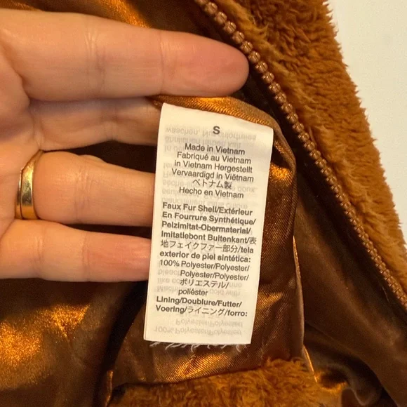 J.Crew Rust Teddy/Sherpa Jacket - Picture 3 of 3